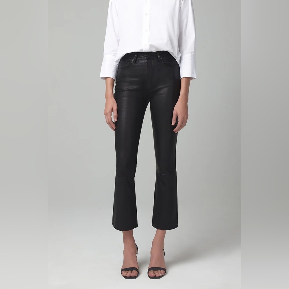 Citizens Of Humanity Black Coated Flare Jeans